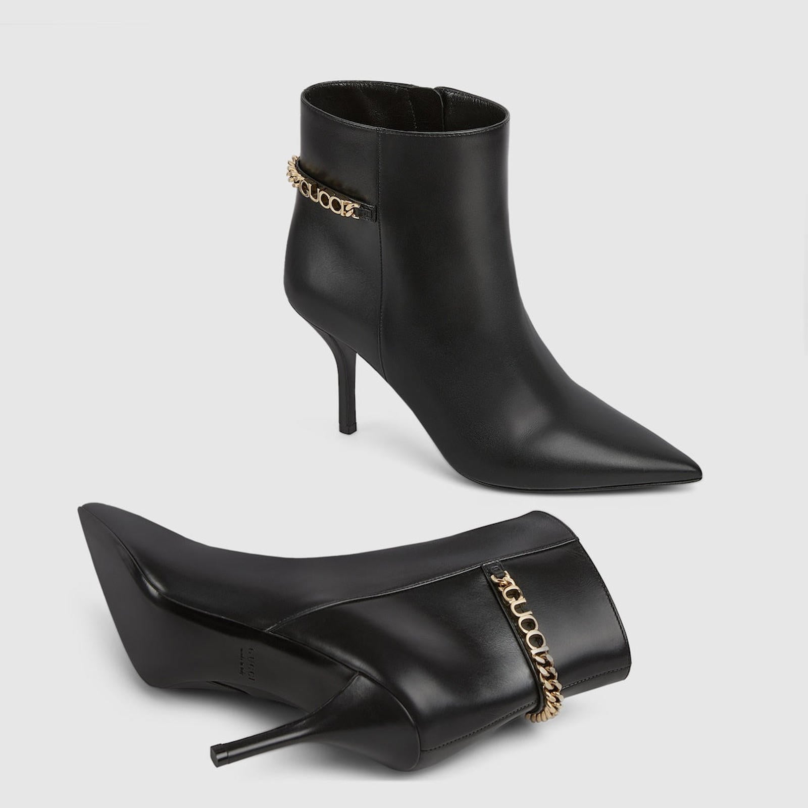 Gucci Signoria Chain Ankle Boots