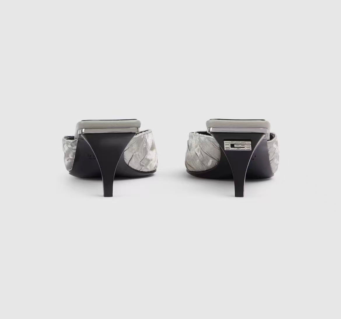 Gucci Crystal G Fabric Mules