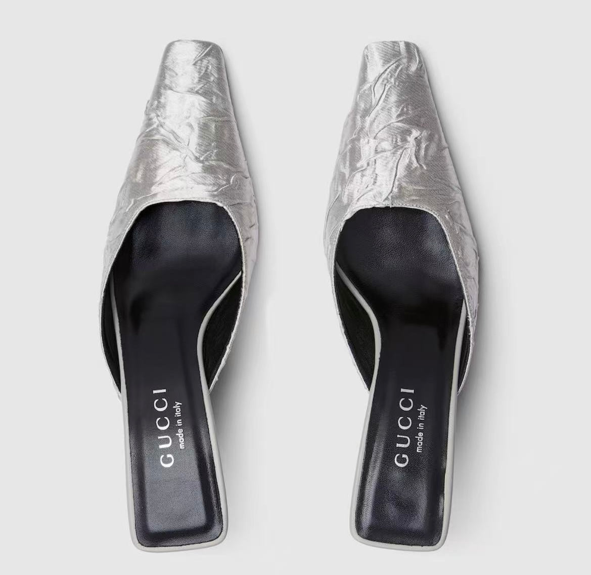 Gucci Crystal G Fabric Mules