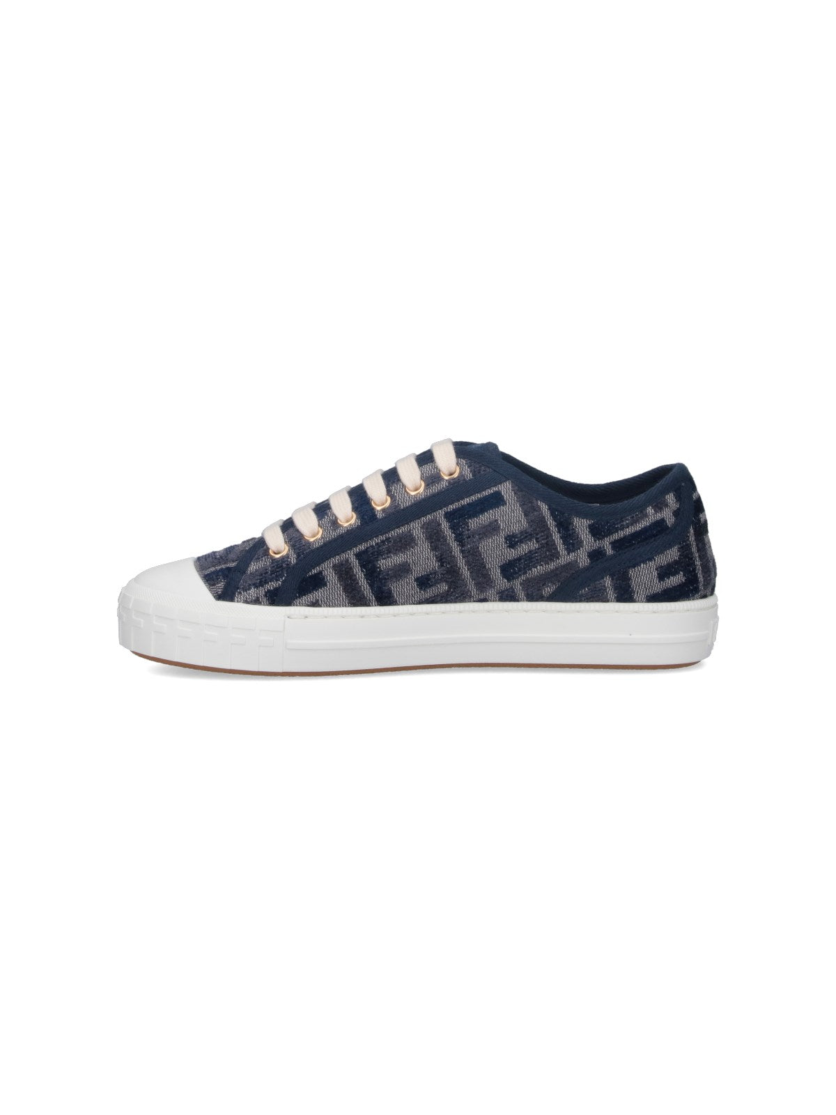 FENDI blue FF denim sneakers