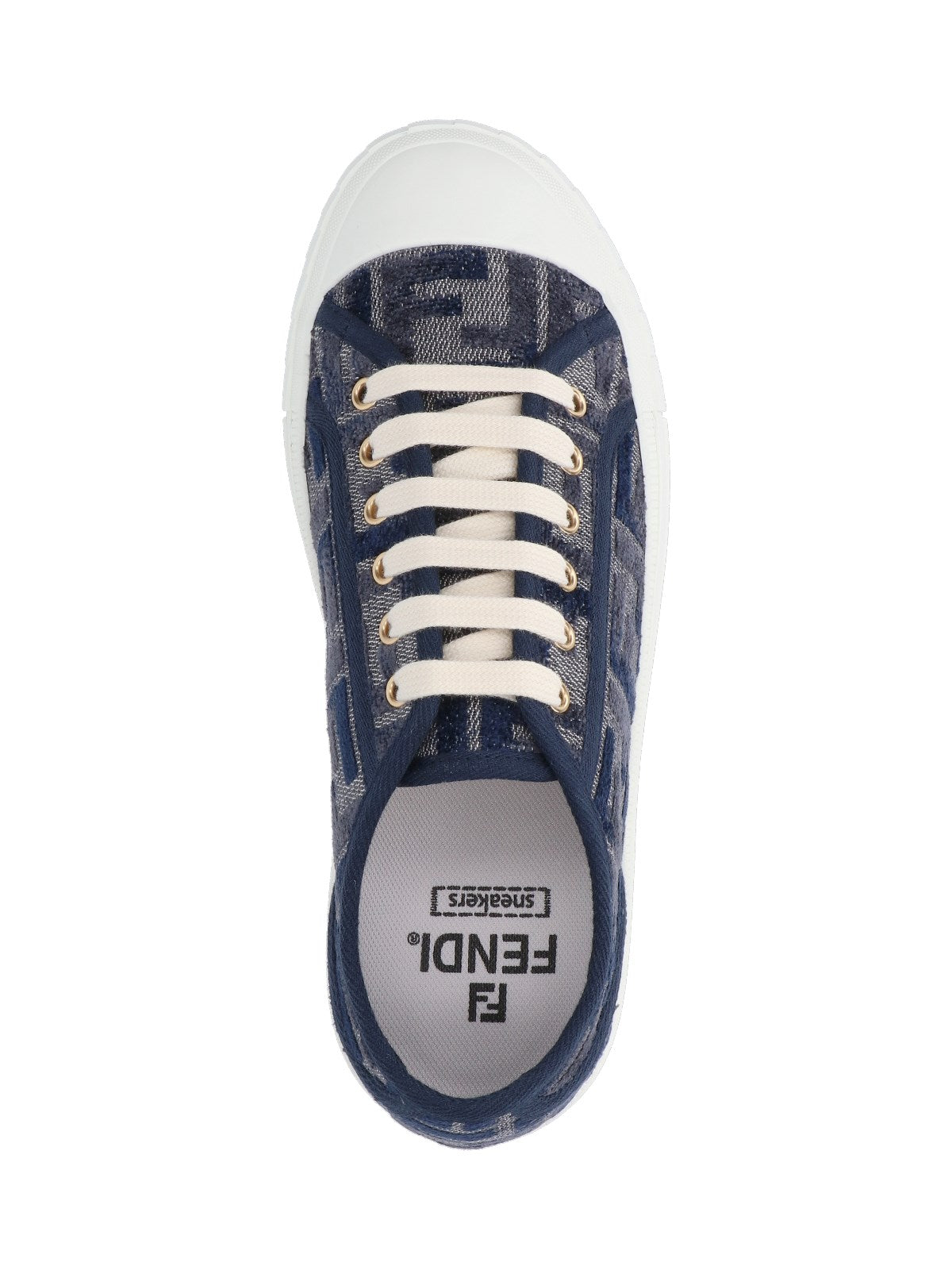 FENDI blue FF denim sneakers