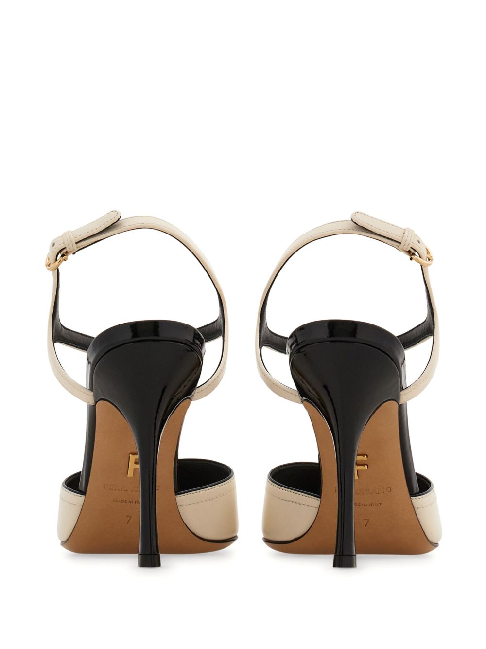Ferragamo contrasting inlays pumps