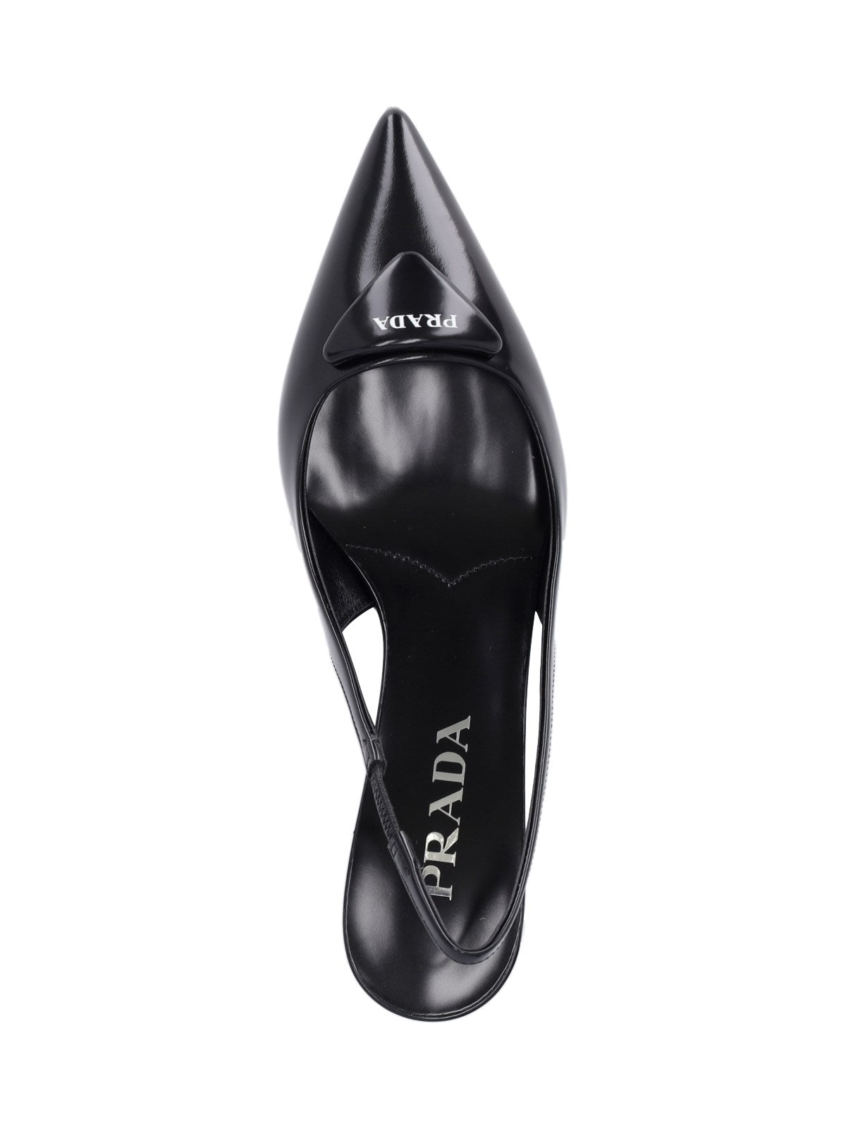 PRADA patent leather slingback pumps