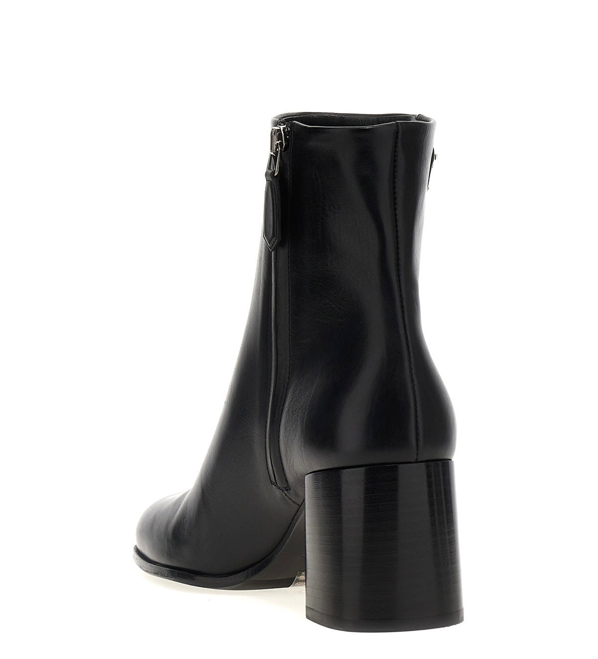 PRADA LEATHER ANKLE BOOTS