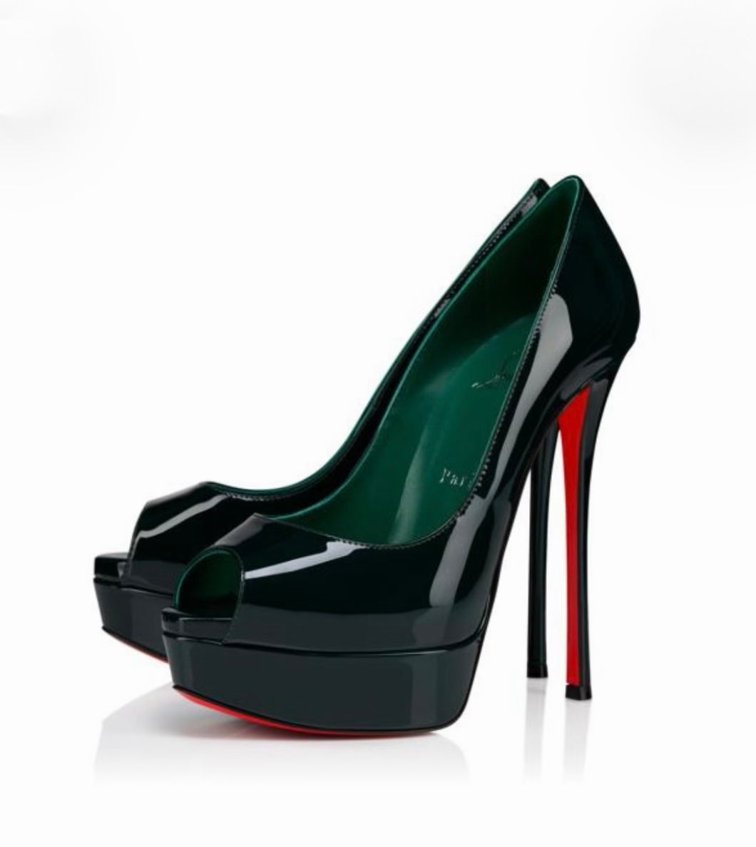 Christian Louboutin Fetish Peep Pumps