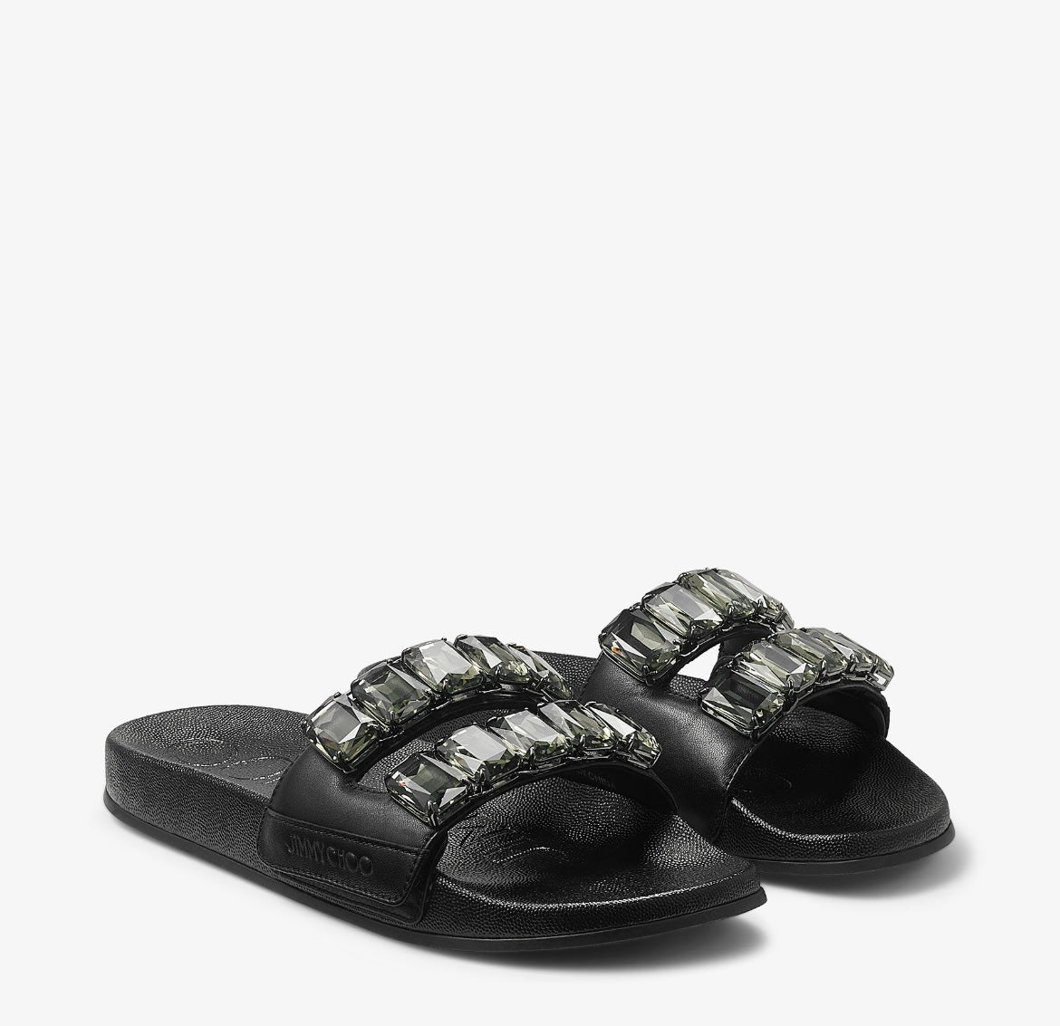 Jimmy Choo Fitz Crystal Slides