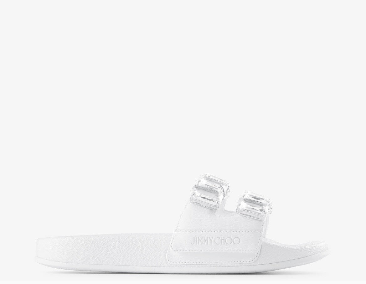 Jimmy Choo Fitz Crystal Slides