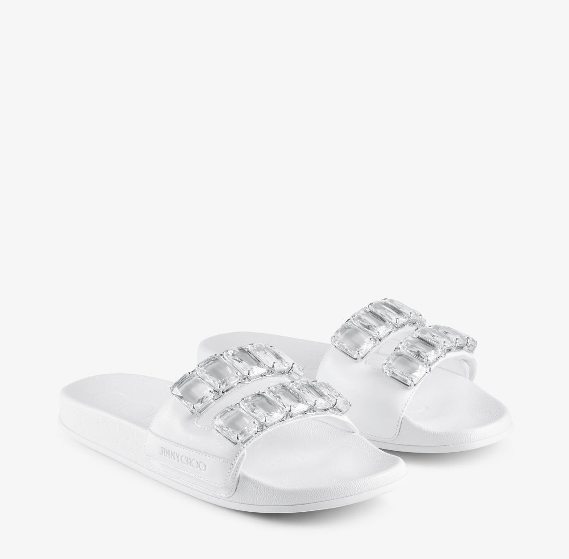 Jimmy Choo Fitz Crystal Slides