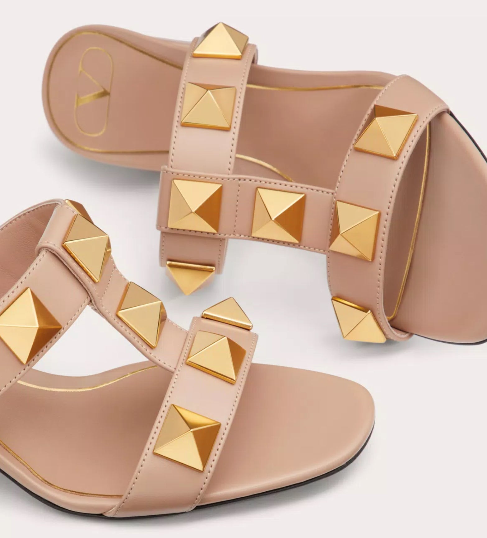 Valentino Roman Stud Slide Sandal