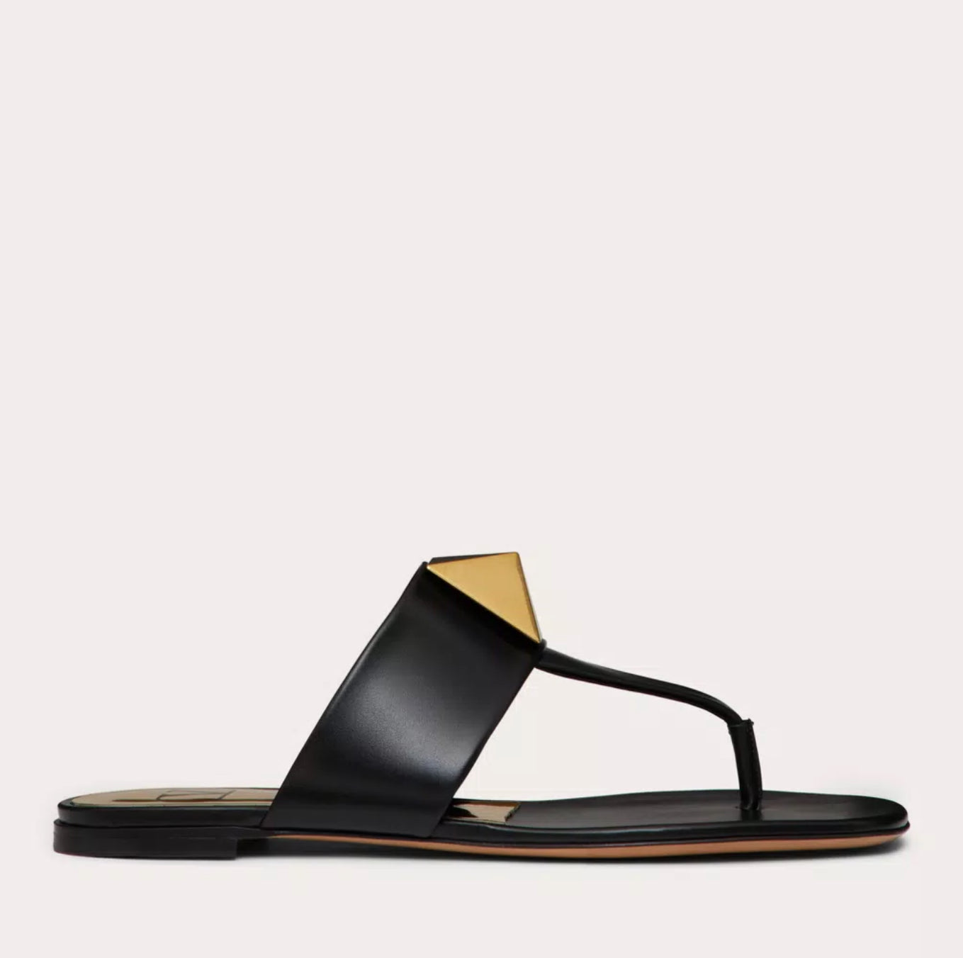 Valentino One Stud Flat Thong Sandal