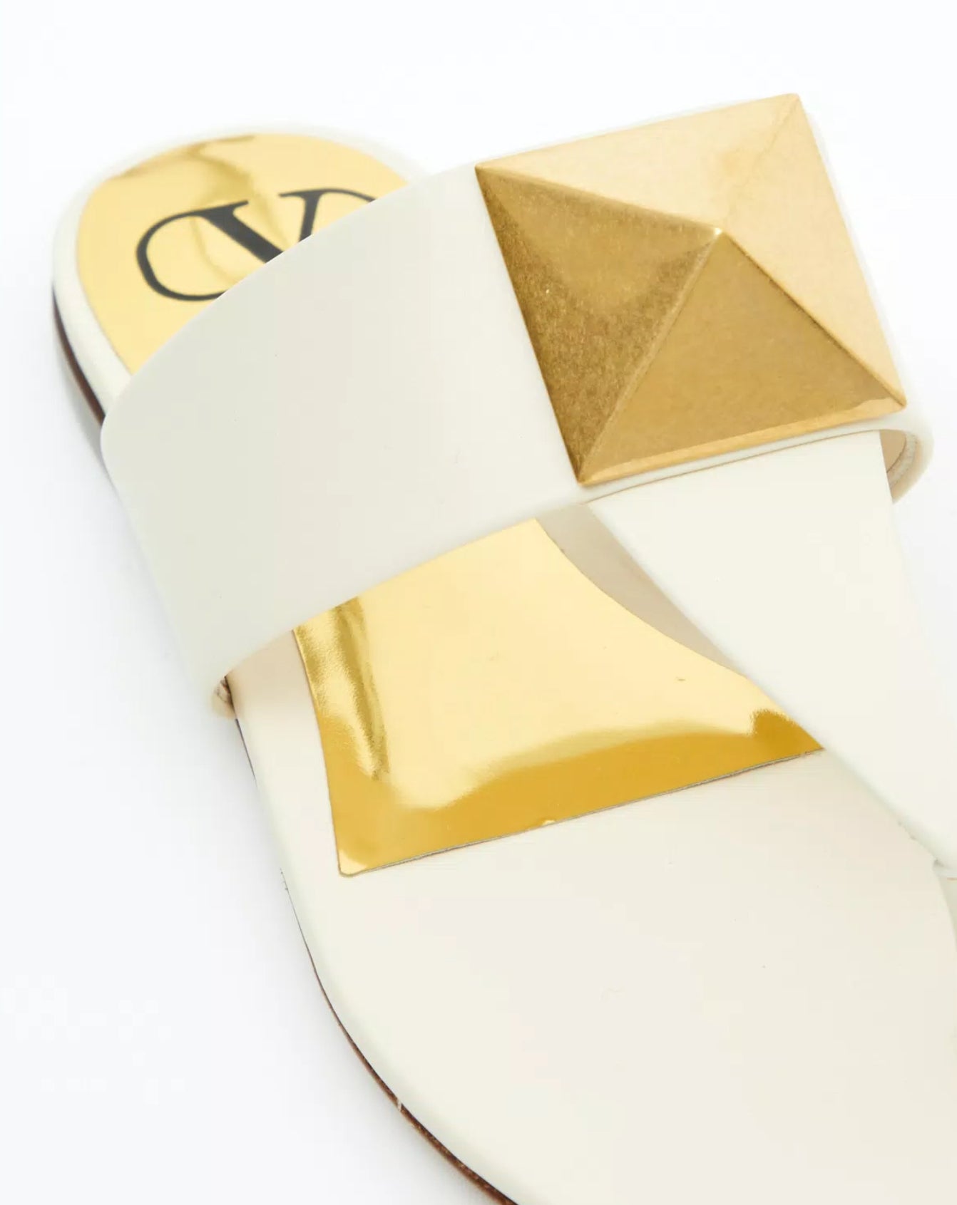 Valentino One Stud Flat Thong Sandal