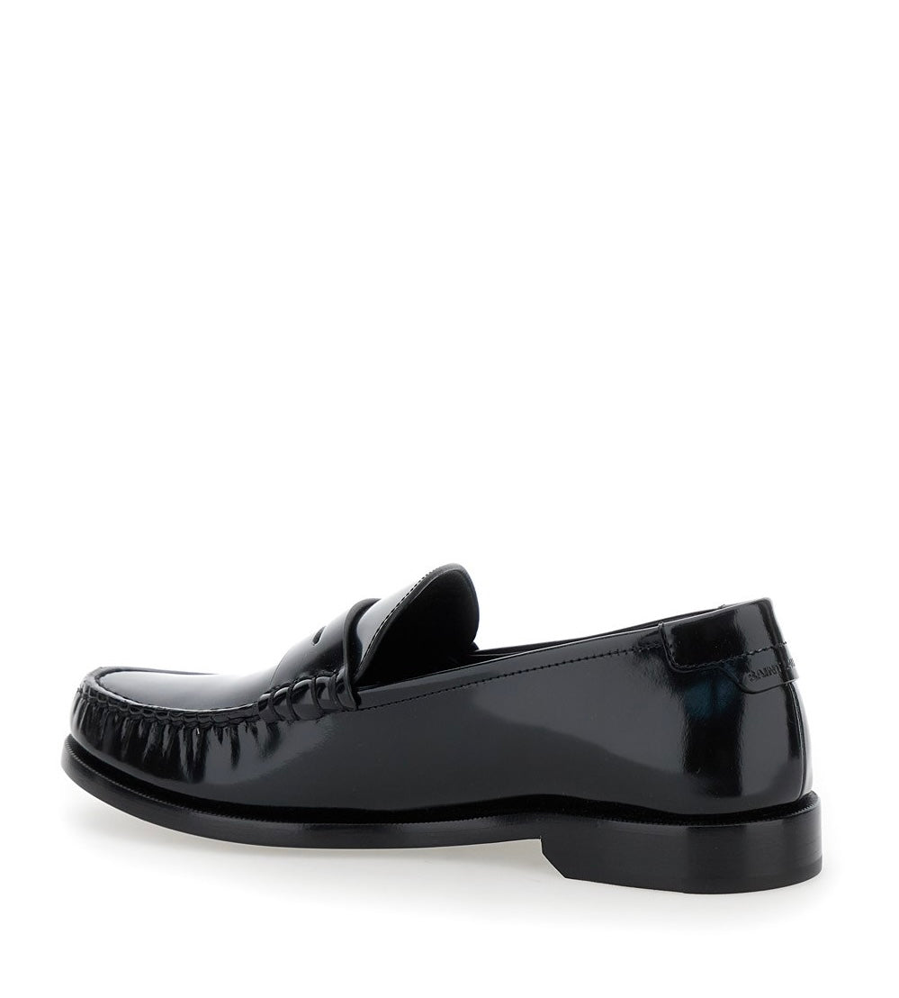 SAINT LAURENT leather loafers