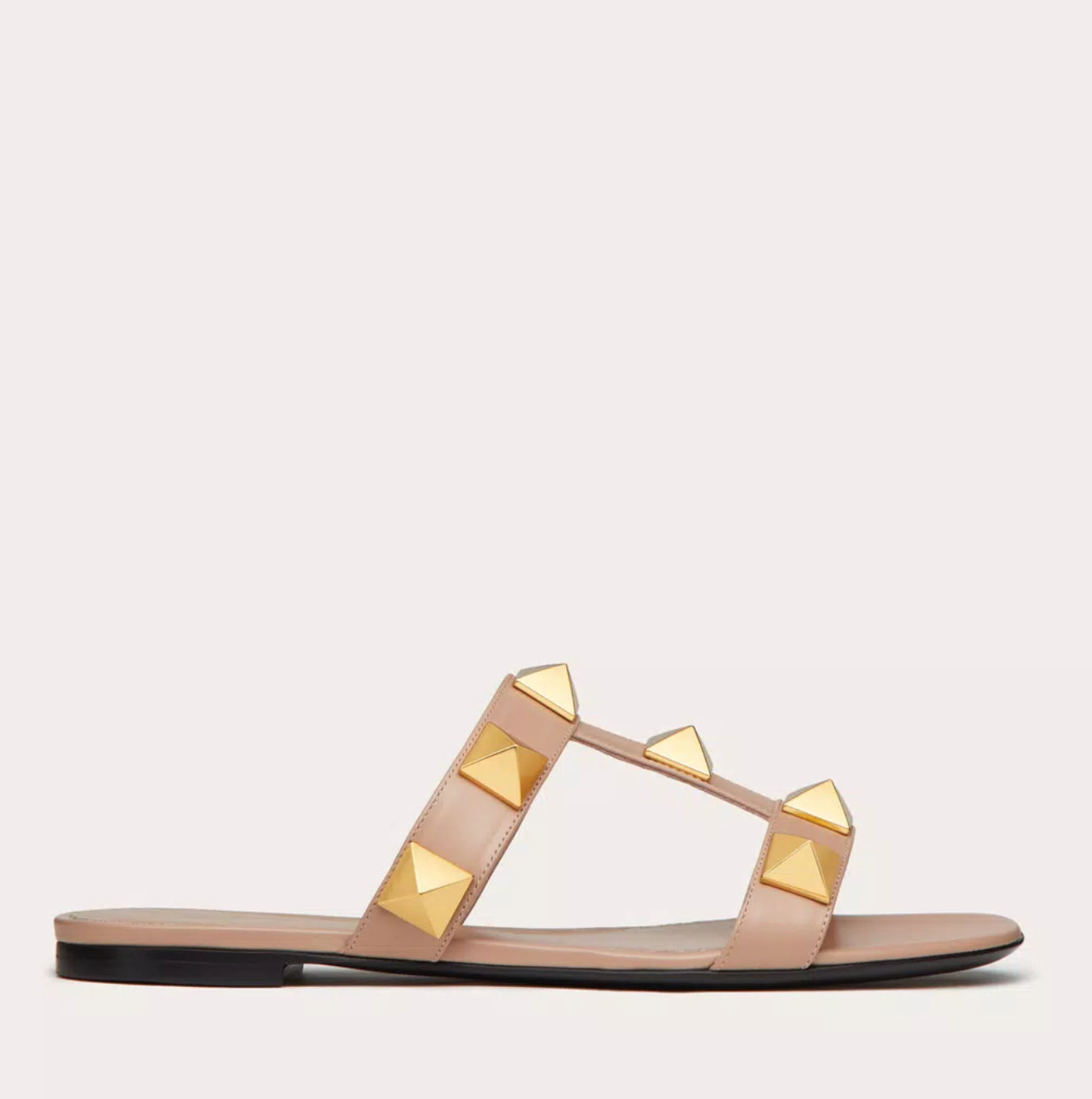 Valentino Flat Roman Stud Slide Sandal