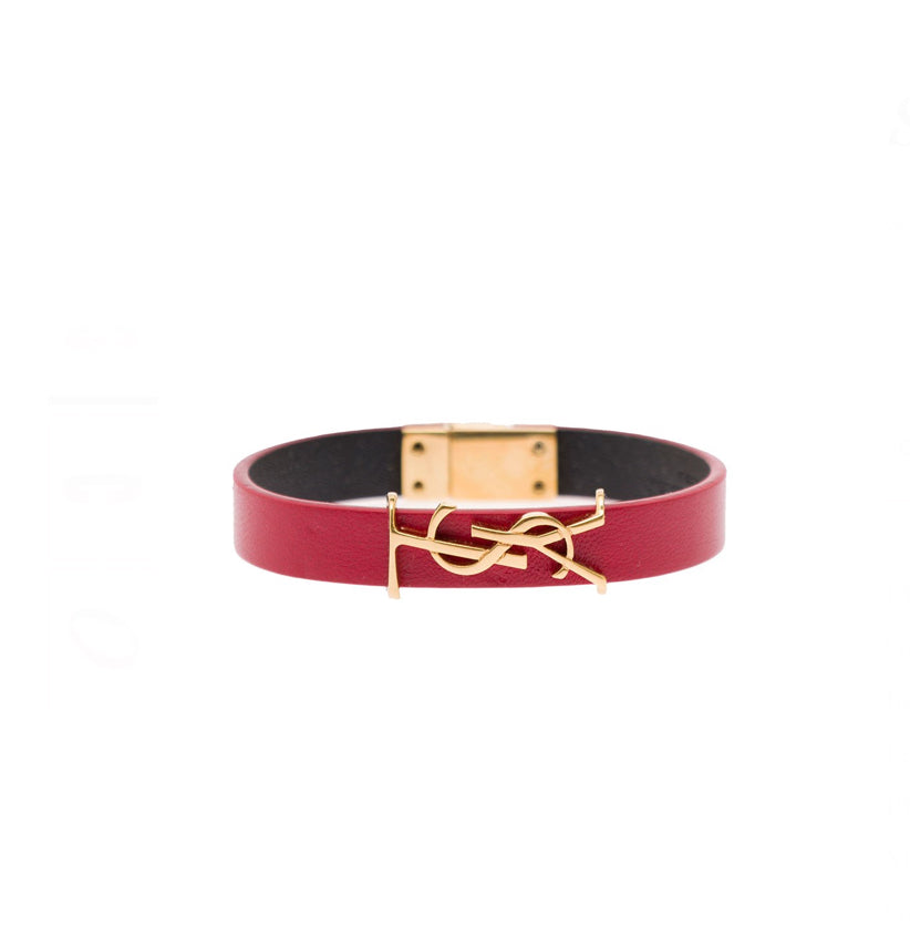 Saint Laurent YSL Opyum Leather Bracelet