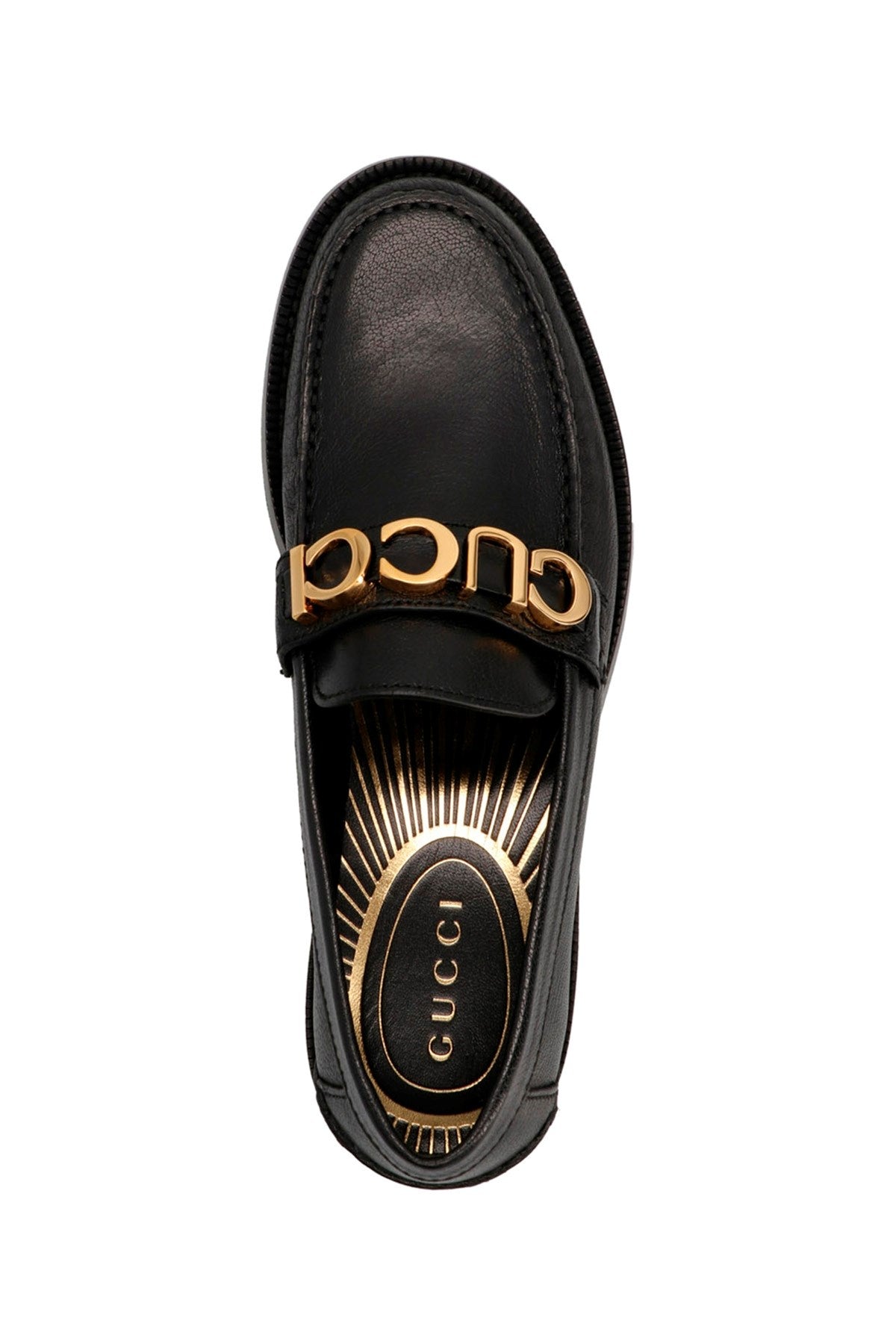 GUCCI BLACK LEATHER LOAFERS
