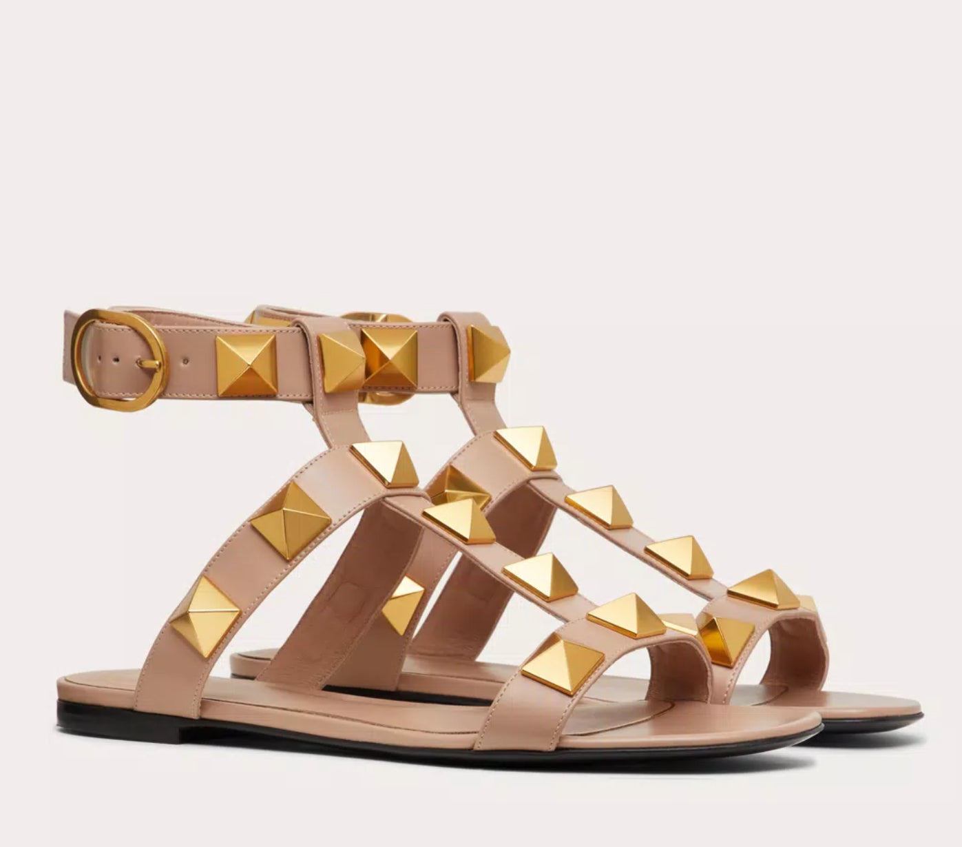Valentino Roman Stud Flat Sandal