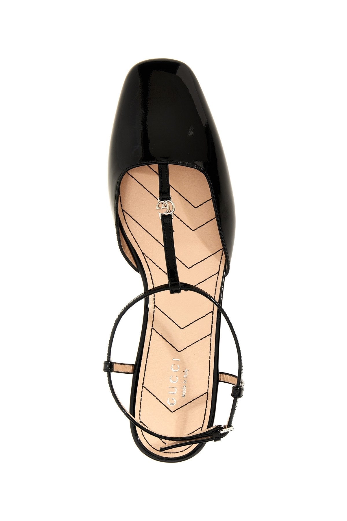 GUCCI DOUBLE G BALLET LEATHER FLATS