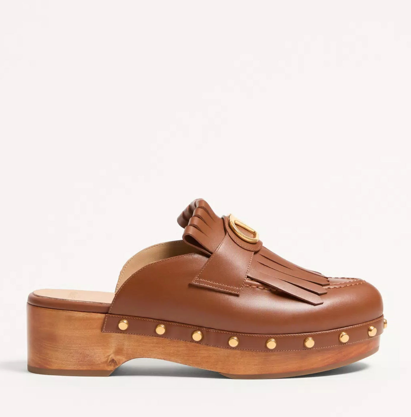 Valentino V-Logo Signature Fringed Clog