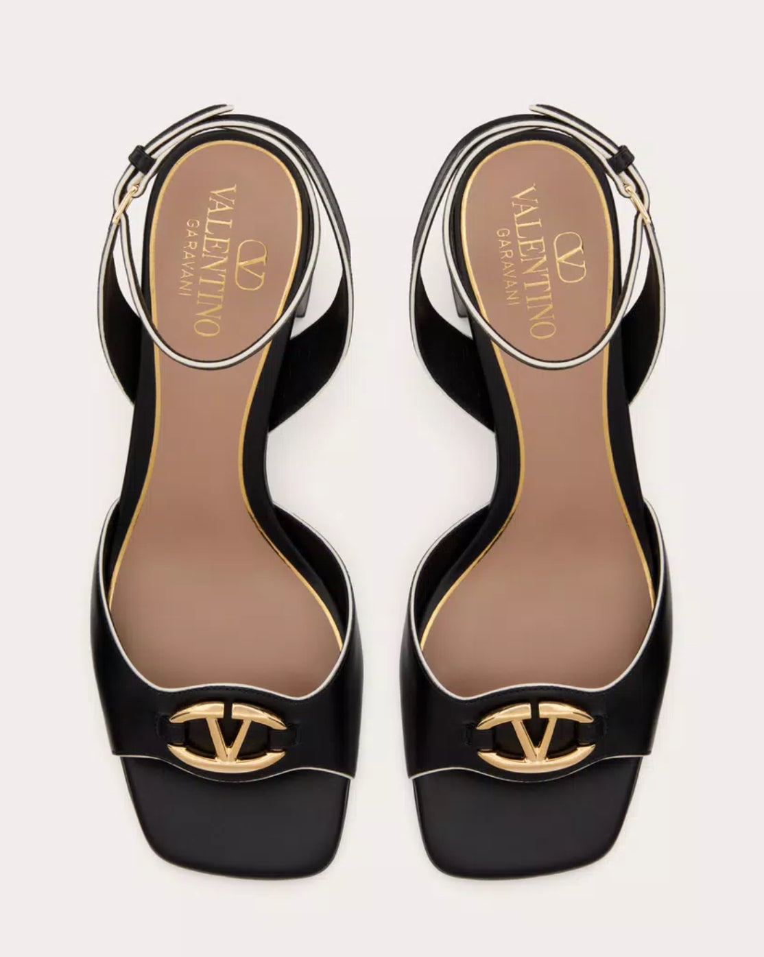 Valentino V-Logo Leather Sandal