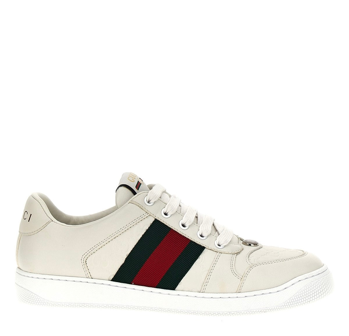 GUCCI SCREENER LEATHER SNEAKERS