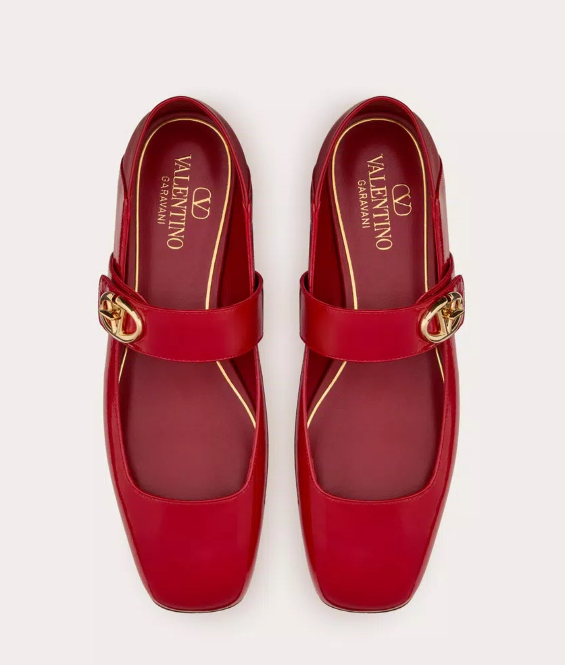 Valentino Mary Jane V-Logo Ballerina Flat