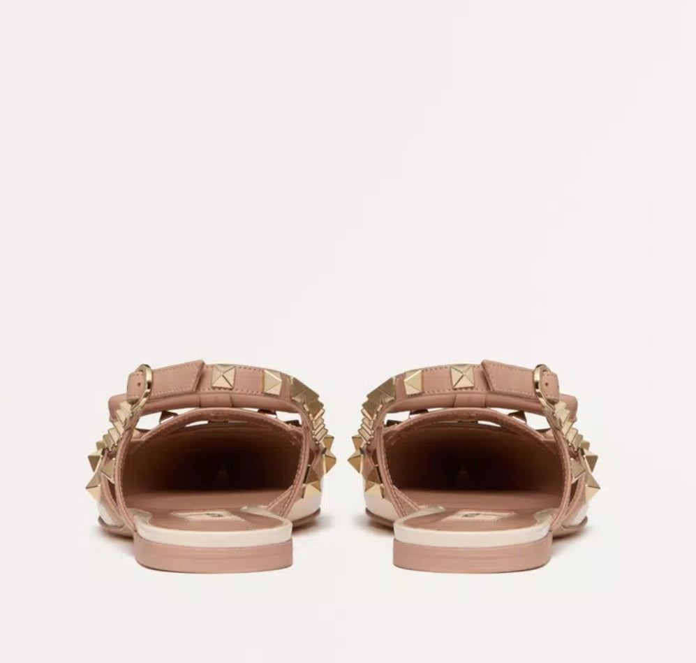 Valentino Rockstud Bow Ballerina Slingback