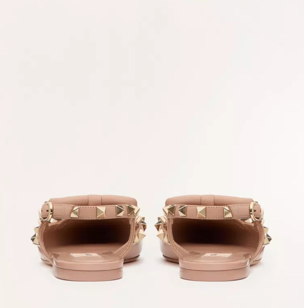Valentino Rockstud Bow Ballerina Slingback
