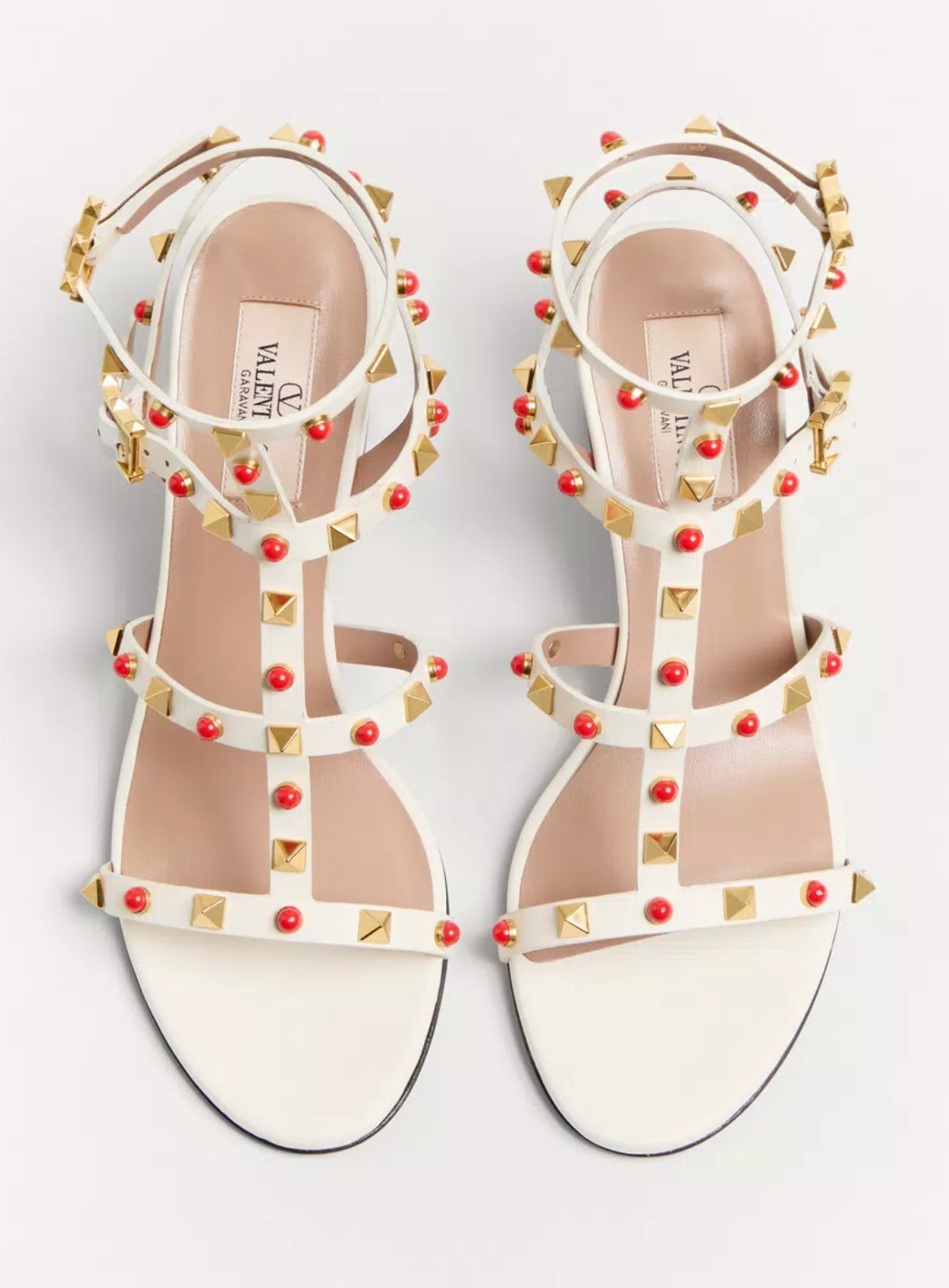 Valentino Rockstud Cabochon Stone Sandal
