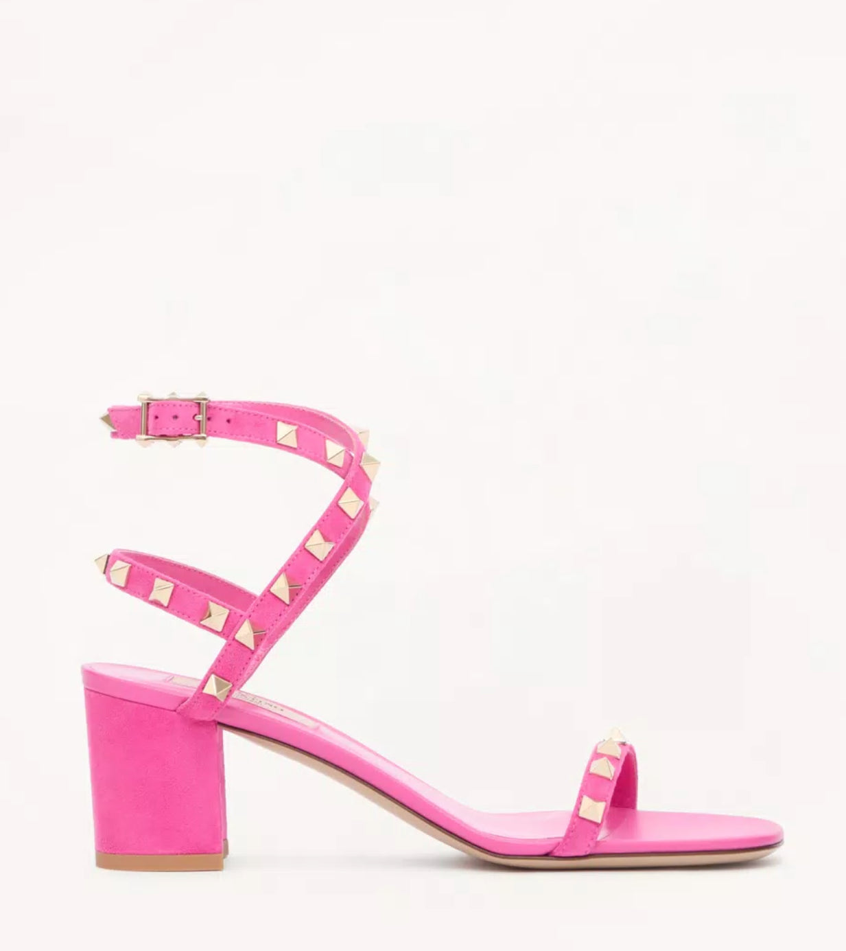 Valentino Rockstud Suede Strapped Sandal