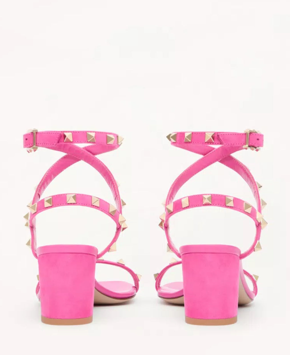 Valentino Rockstud Suede Strapped Sandal