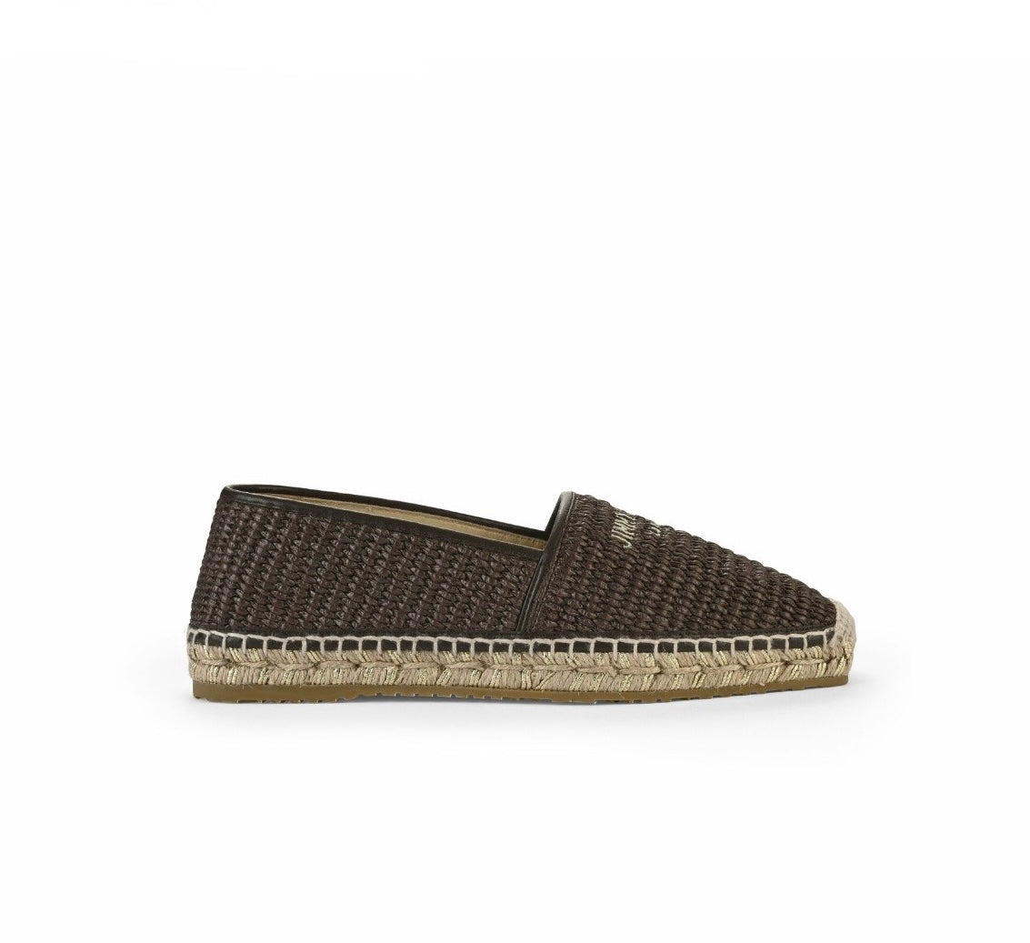 Jimmy Choo Dru Raffia Espadrille Flats