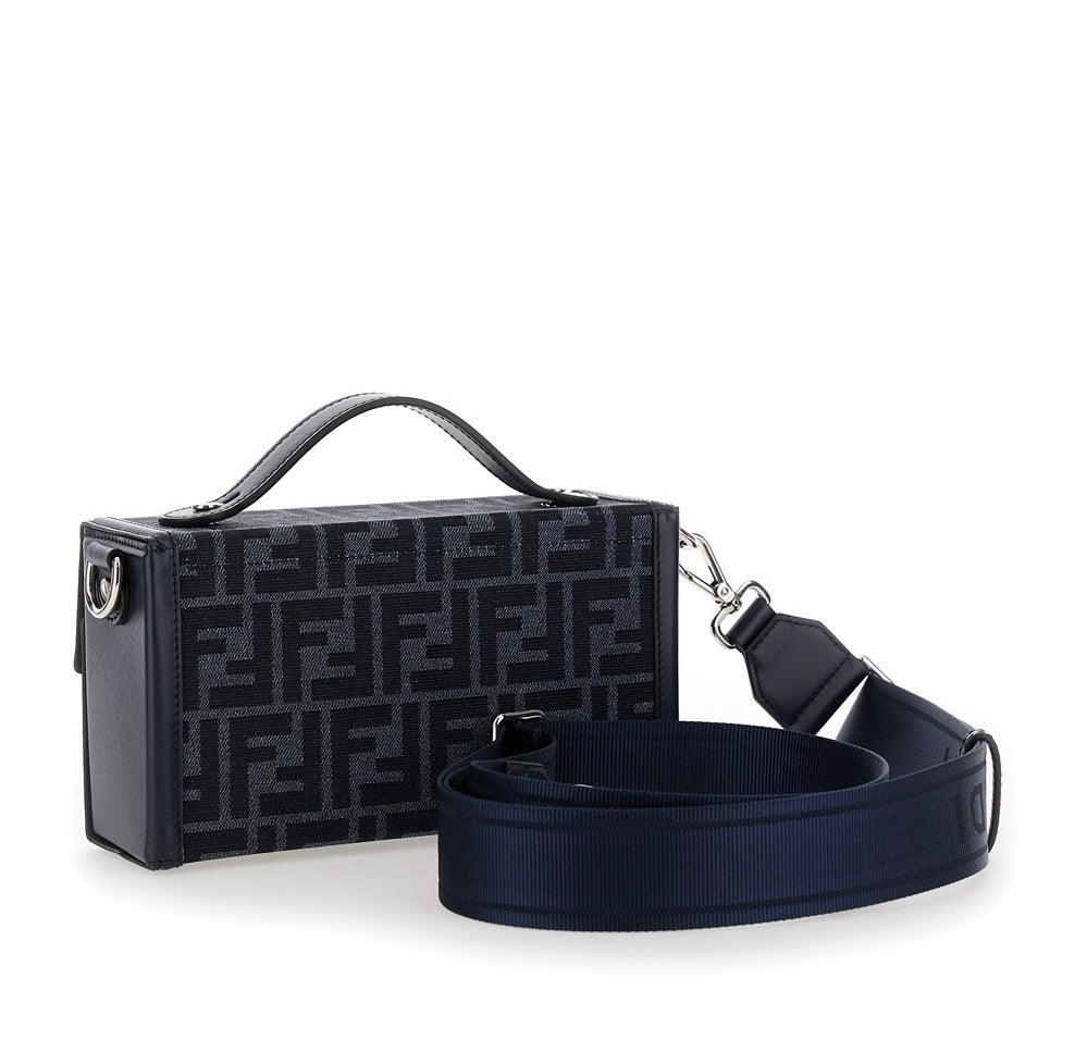 Fendi Soft Trunk Baguette FF jacquard leather bag