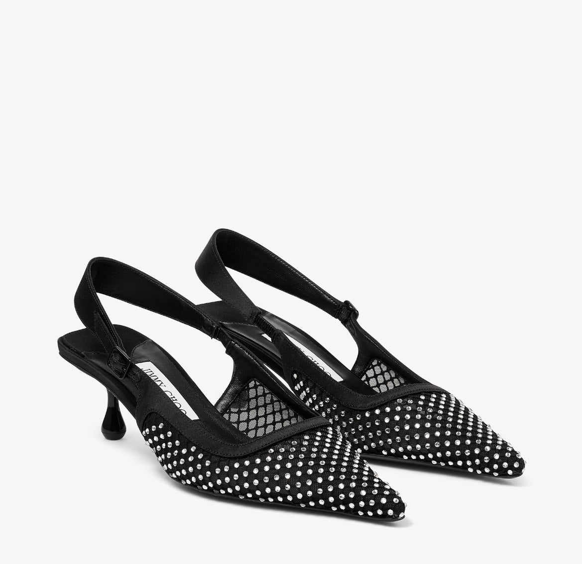 Jimmy Choo Amel Crystal Mesh Pumps