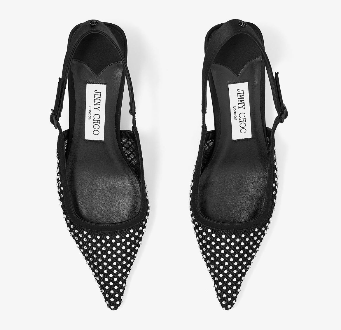 Jimmy Choo Amel Crystal Mesh Pumps