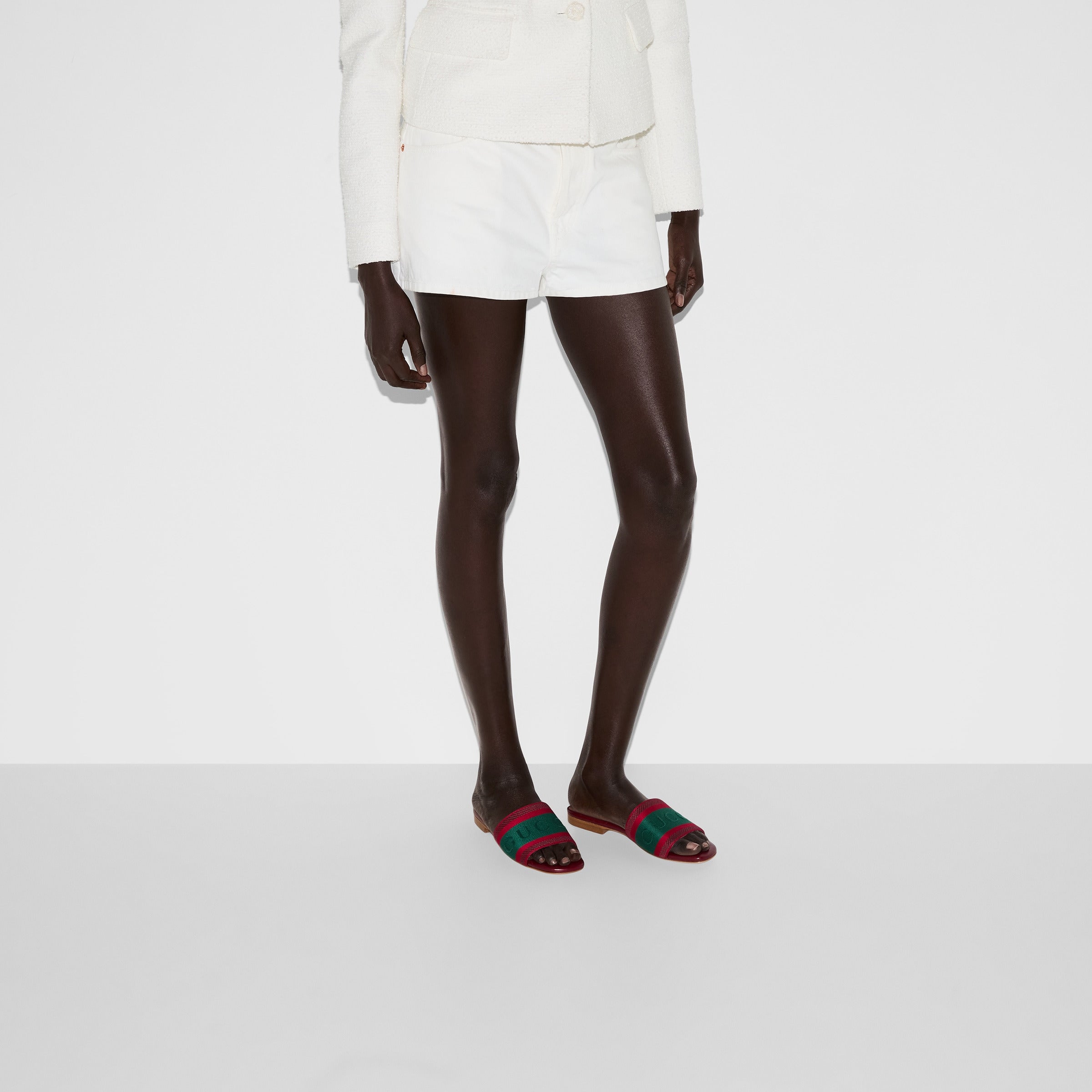 Gucci Web Logo Slide Sandals