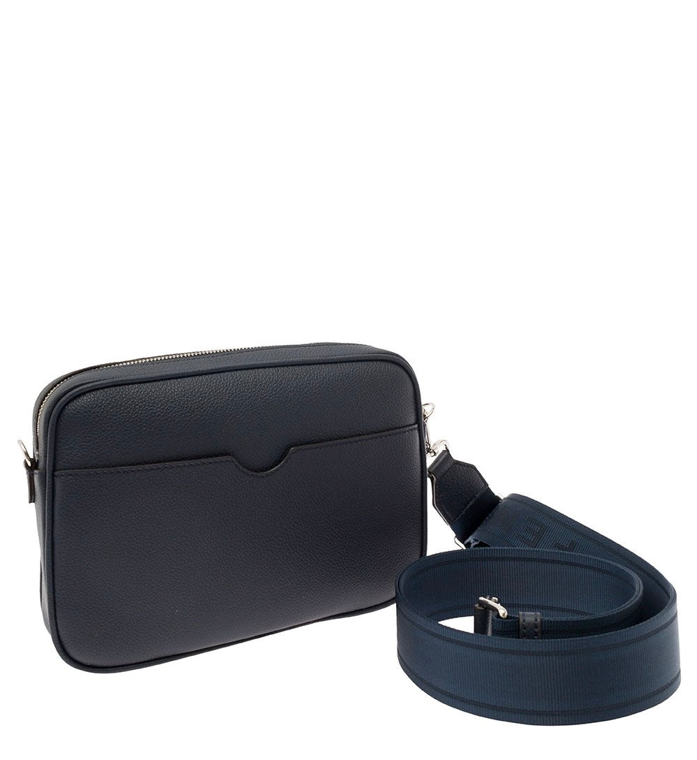 Fendi Roma Camera Case blue leather bag