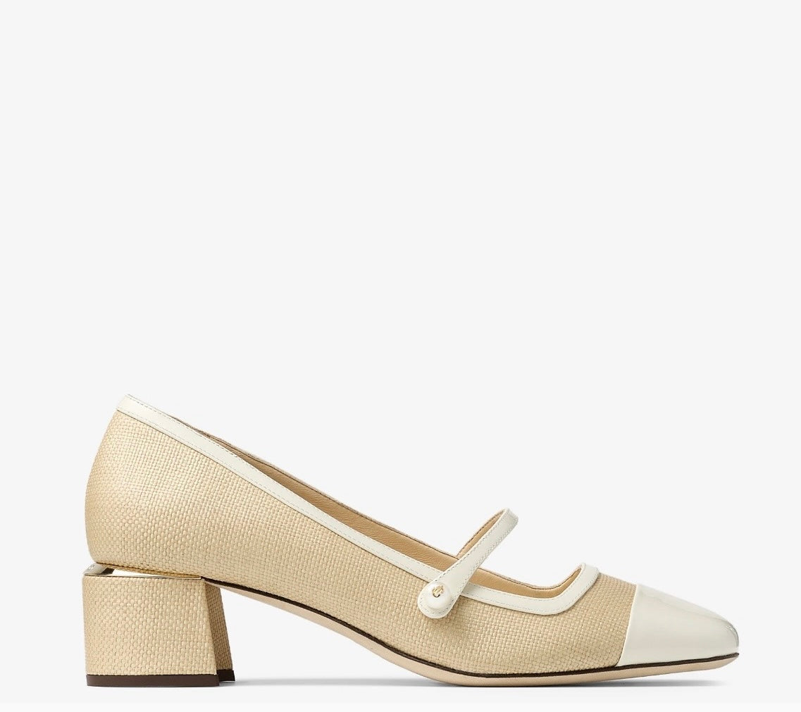 Jimmy Choo Elisa Raffia Pumps