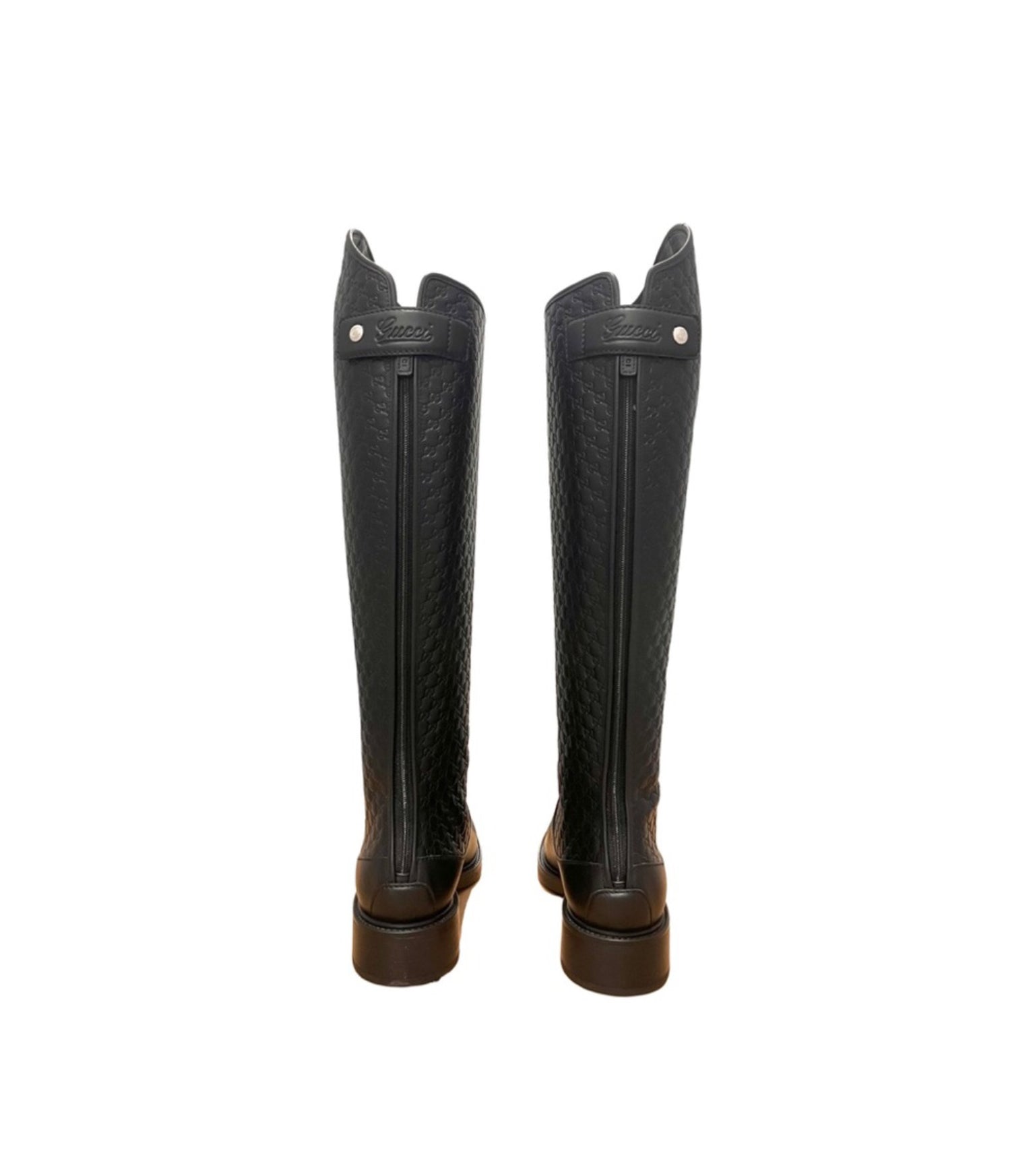 Gucci Micro GG Supreme Leather Knee Boots