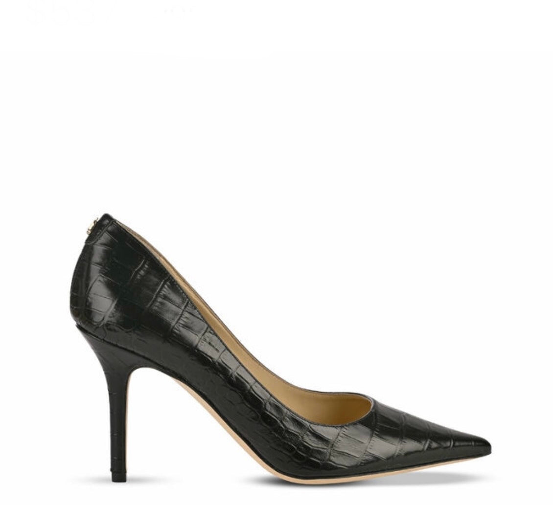 Jimmy Choo Agnes Croc Leather Pumps
