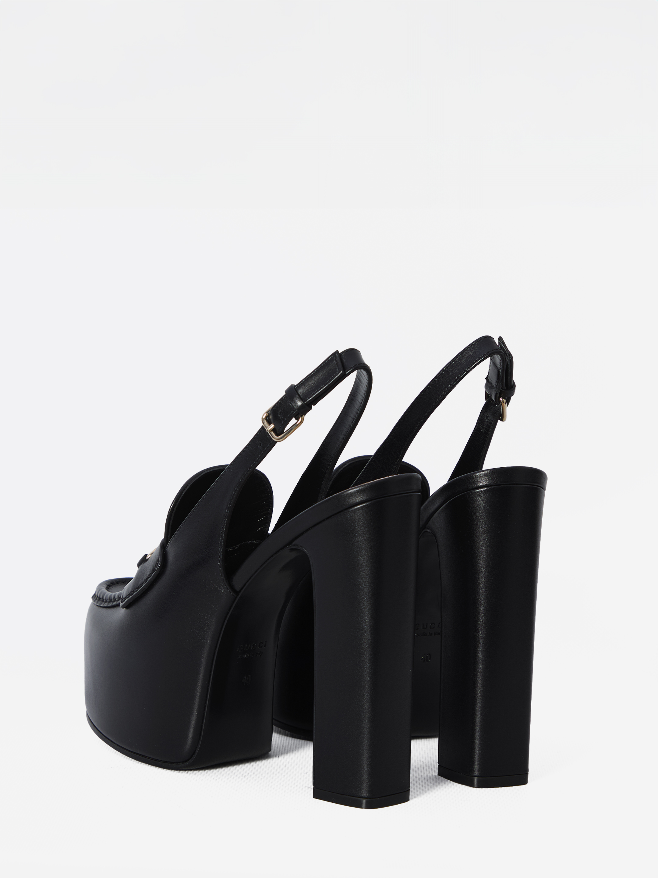 Gucci Horsebit Platform Slingbacks