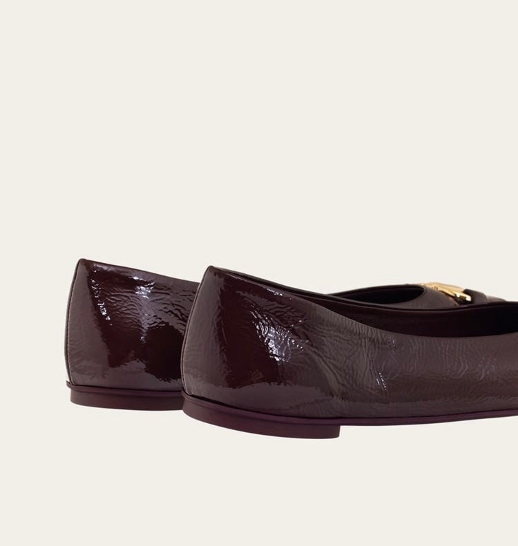 Ferragamo Gancini Embellished Ballet Flats