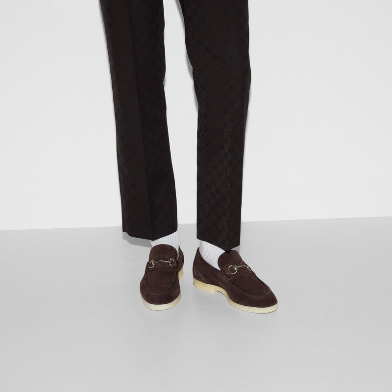 Gucci Horsebit Suede Loafers