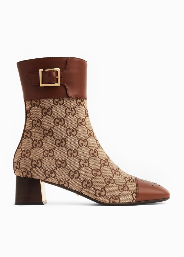 Gucci GG Canvas Ankle Boots