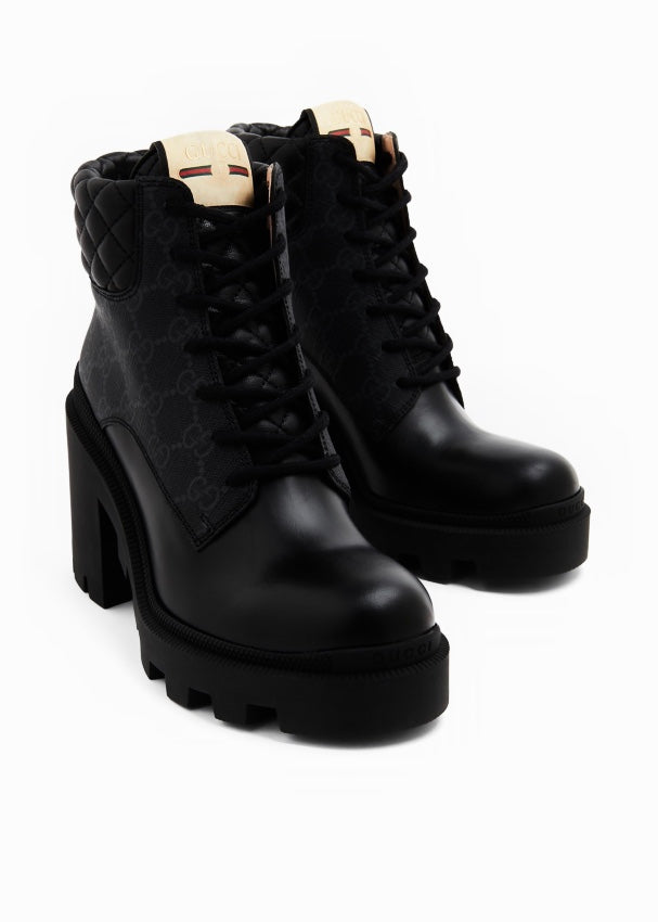 Gucci GG Leather Ankle Boots