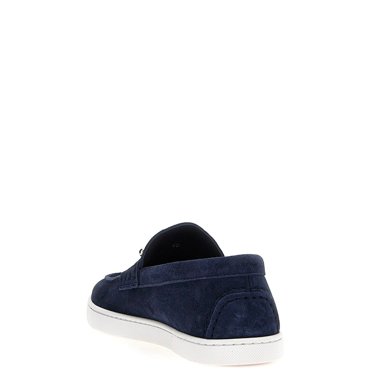 CHRISTIAN LOUBOUTIN CHAMBELIBOAT SUEDE LOAFERS