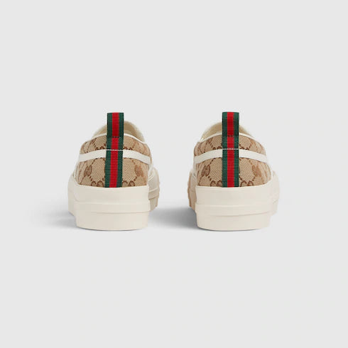 Gucci GG Web Canvas Slip On Sneakers