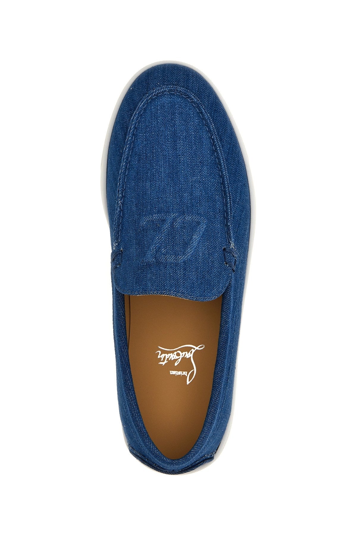 CHRSTIAN LOUBOUTIN VARSIBOAT DENIM LOAFERS