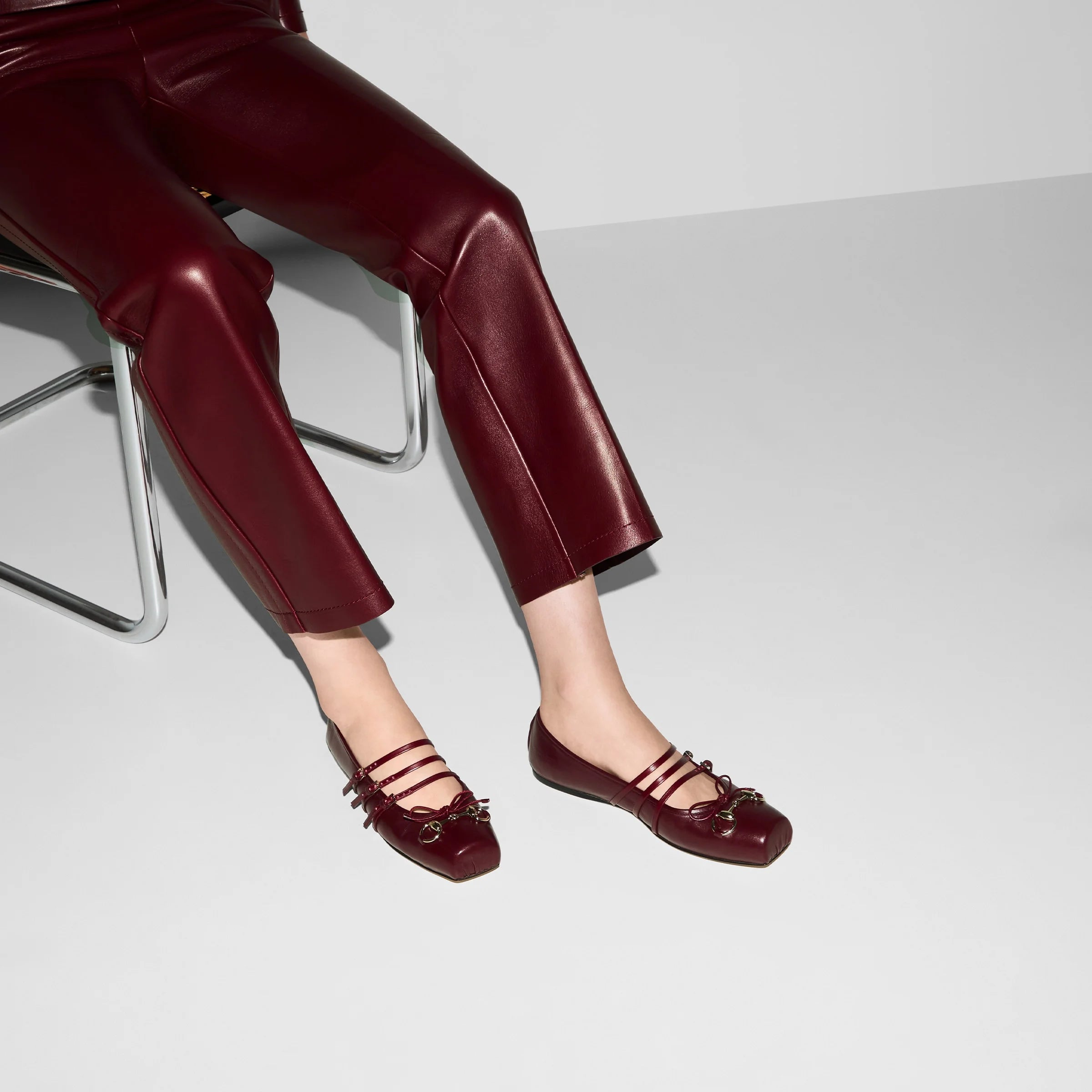 Gucci Horsebit Leather Ballet Flats