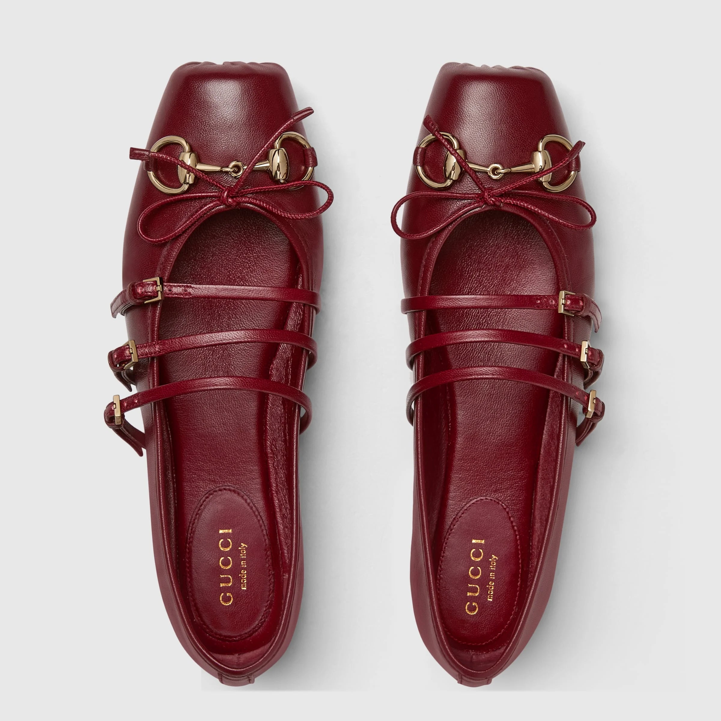 Gucci Horsebit Leather Ballet Flats
