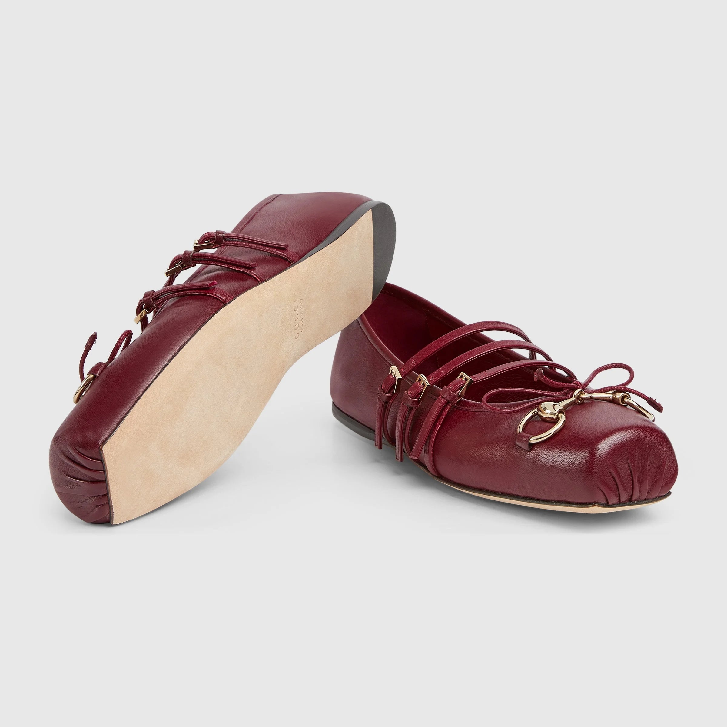 Gucci Horsebit Leather Ballet Flats